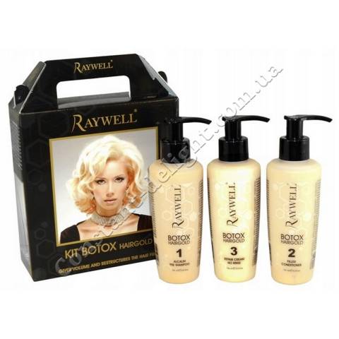 Набір для волосся Холодний Ботокс Raywell Botox Hairgold Kit 3x150 ml