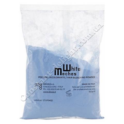 Осветляющая пудра для волос (белая п/э пакет) BBcos Professional White Meches Plus Bleaching Powder 500 g