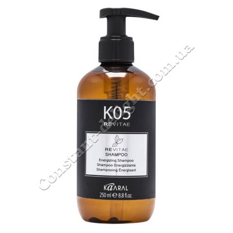 Бессульфатный энергетический шампунь для волос Kaaral K05 Revitae Shampoo 250 ml