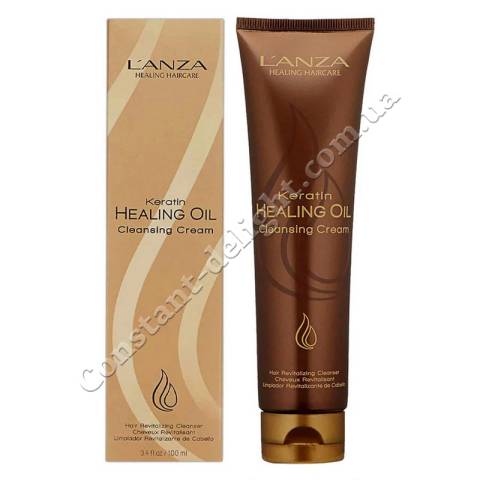 Крем-шампунь для волос очищающий с кератином L'anza Keratin Healing Oil Cleansing Cream 100 ml