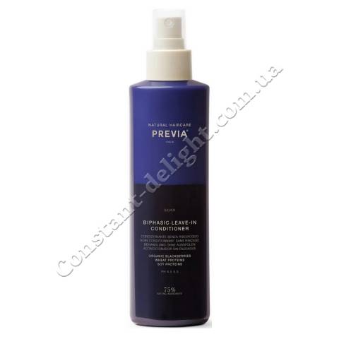 Двофазний кондиціонер для волосся з антижовтим ефектом Срібний блиск Previa Silver Biphasic Leave-In Conditioner 200 ml