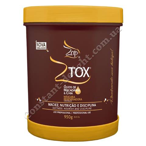 Ботокс для волос с маслом Ши и Макадамии Zap ZTox Oleos de macadamia & chia 950 ml