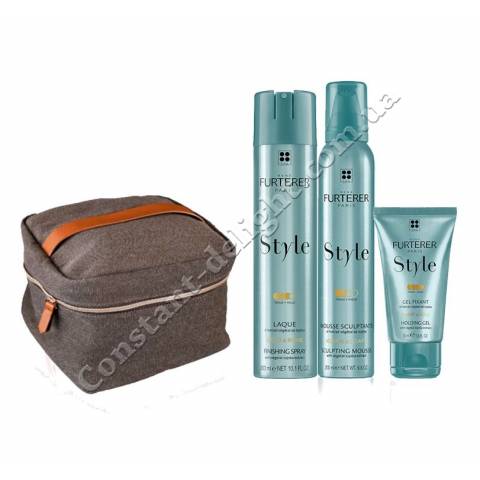 Набір для укладки волосся Rene Furterer Style Hair Styling Set (gel / 50 ml + spray / 300 ml + mouse / 200 ml + bag)