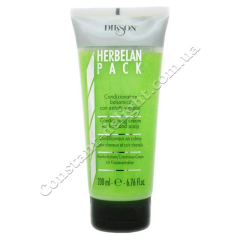 Растительный бальзам для волос с ментолом - увлажнение, восстановление кожного баланса Dikson Herbelan Pack 200 ml (2)