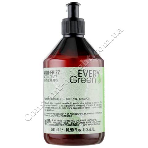 Зволожуючий шампунь для кучерявого волосся Dikson Every Green Anti Frizz Shampoo 500 ml