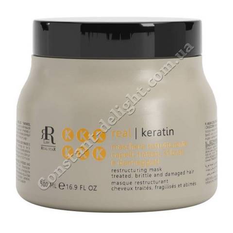 Маска для реконструкції пошкодженого волосся RR Line Real Keratin Restructuring Mask 500 ml