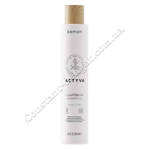 Шампунь для жирной кожи головы и волос Kemon Actyva Equilibrio Greasy Hair & Scalp Shampoo 250 ml