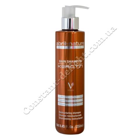 Шампунь для реструктуризации волос с кератином Abril et Nature Keratin Bain Shampoo 250 ml