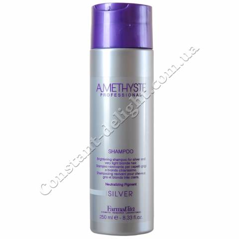 Шампунь для сивих і світлого волосся FarmaVita AMETHYSTE SILVER SHAMPOO 250 ml