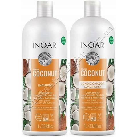 Безсульфатний набір з кокосом Inoar Bombar 2x1000 ml