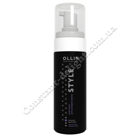 Аква мус для укладання сильної фіксації Ollin Professional Aqua Mousse Strong 150 ml