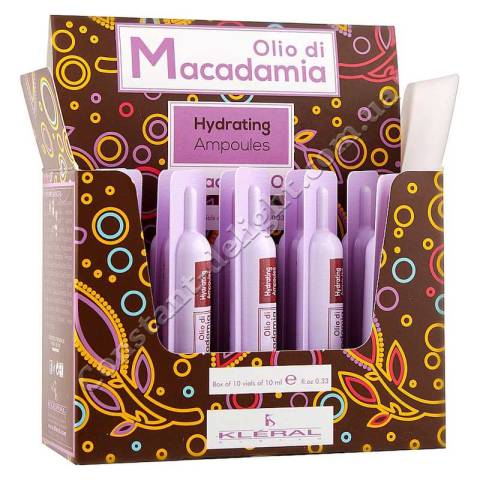 Ампулы для увлажнения волос Kleral System Olio Di Macadamia Hydrating Ampoules 10x10 ml