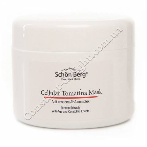 Антивікова, антикуперозна маска для обличчя з екстрактом томатів і AHA кислотами Schön Berg Cellular Tomatina Mask 120 ml