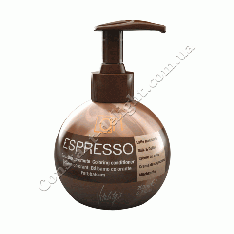 Бальзам відновлюючий з забарвлює ефектом (кава з молоком) VITALITYS Espresso Milk & Coffee 200 ml