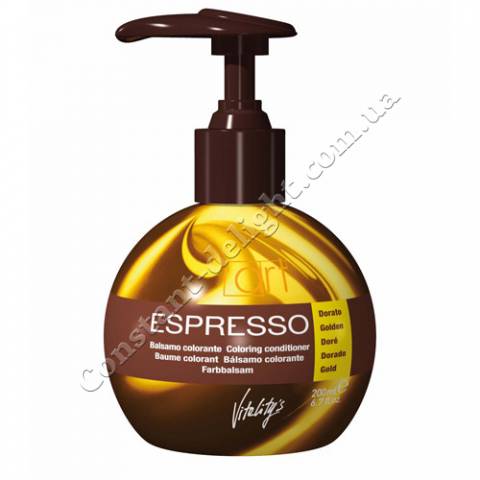 Бальзам восстанавливающий с окрашивающим эффектом (золотой) VITALITYS Espresso Gold 200 ml