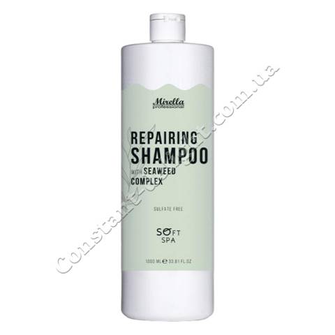 Бессульфатный шампунь с комплексом морских водорослей для восстановления волос Mirella Professional Soft SPA Repairing Shampoo 1000 ml