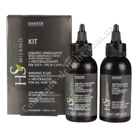 HS Milano Permanent Liquid Kit Биозавивка для волос 75 ml+100 ml