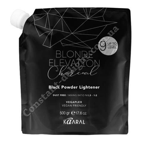 Черная осветляющая пудра для волос Kaaral Blonde Elevation Charcoal Black Powder Lightener 500 g