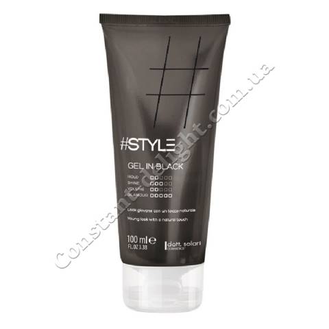 Dott. Solari #Style Black Line Gel In Black Черный гель для укладки волос (уровень фиксации 2) 100 ml