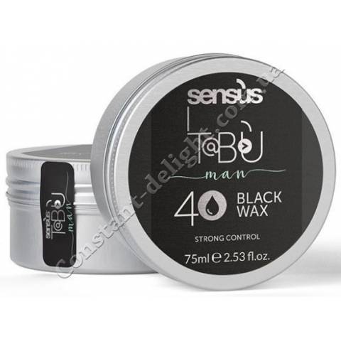 Чорний чоловічий віск для волосся Sens.us Tabu Man Strong Black Wax 4, 75 ml