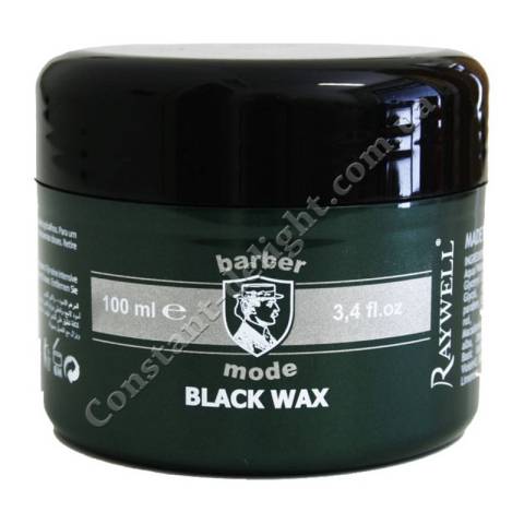 Чорний тонуючий віск для волосся та бороди Raywell Barber Mode Black Wax 100 ml