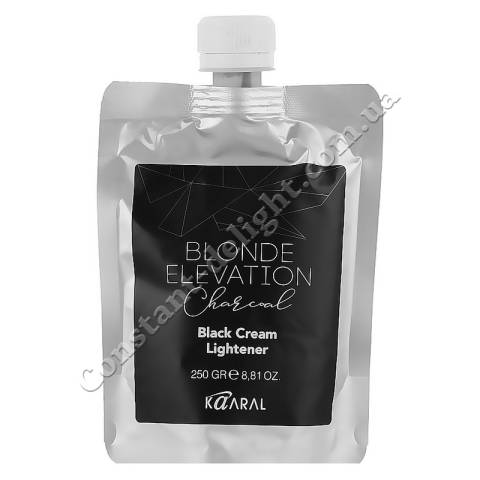 Чорний вугільний крем для волосся Kaaral Blonde Elevation Charcoal Black Cream Lightener 250 g