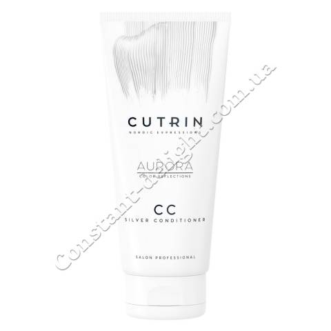 Тонирующий кондиционер для волос Серебряный Иней Cutrin Aurora Color Care CC Silver Conditioner 200 ml