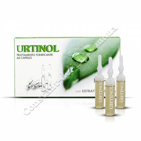  Тонизирующее средство с экстрактом крапивы в ампулах против жирности кожи головы и себореи Dikson URTINOL 10x10 ml