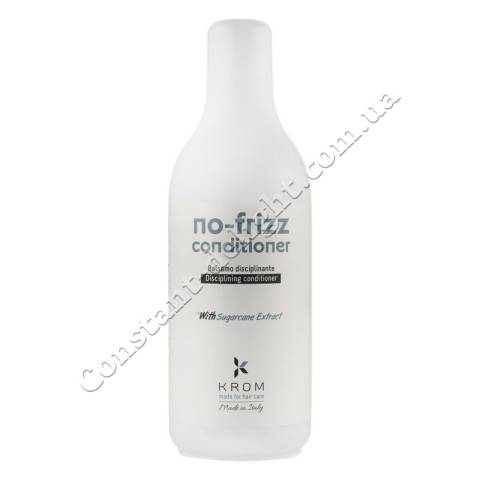 Дисциплінуючий кондиціонер для волосся з екстрактом цукрової тростини Krom No-Frizz Conditioner 1000 ml