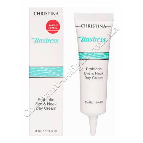 Денний крем з пробіотичним дією для шкіри навколо очей і шиї Christina Unstress Probiotic Day cream Eye & Neck SPF 8, 30 ml