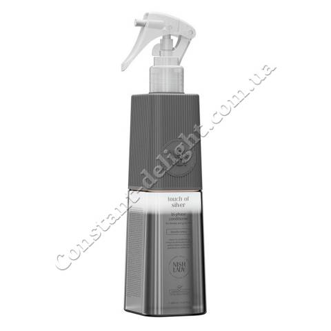 Двофазний кондиціонер-спрей для освітленого волосся Nishlady Touch of Silver Bi-Phase Conditioner 386 ml