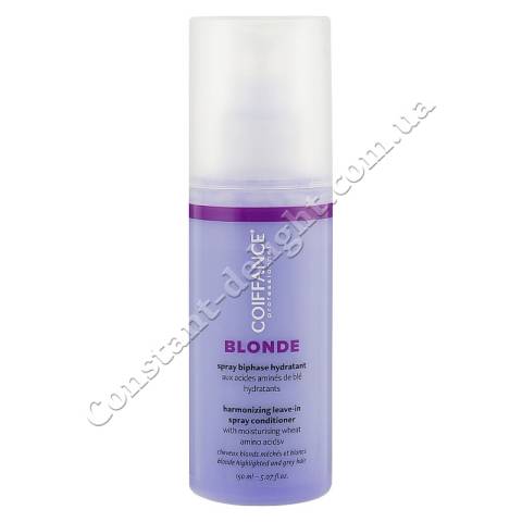 Двухфазный увлажняющий спрей-кондиционер для светлых или седых волос Coiffance Professionnel Blonde Moisturizing Leave-In Spray Conditioner 150 ml