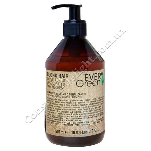Шампунь для волос с антижелтым эффектом  Dikson Every Green Blond Hair Anti-Yellowing Shampoo 500 ml