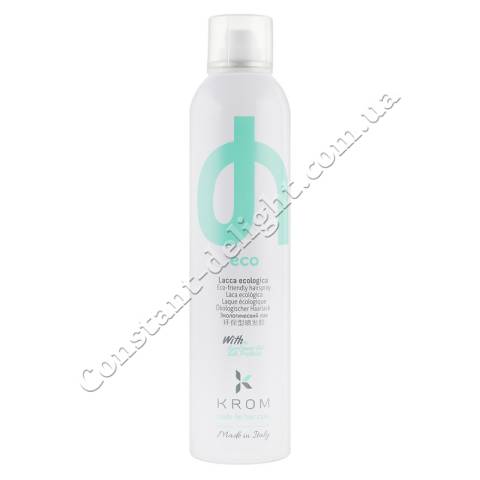 Эко-лак без газа с маслом подсолнечника и протеинами шелка Krom Eco-Friendly Hairspray 300 ml