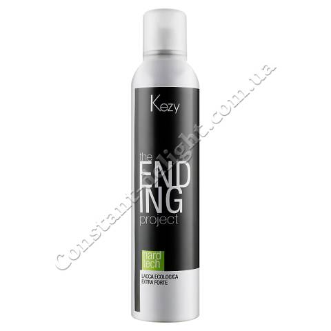 Экологический лак для волос экстрасильной фиксации Kezy The Ending Project Hard Tech Extra Forte 300 ml