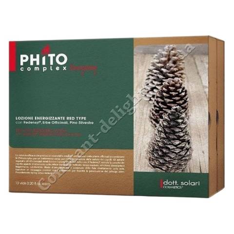 Енергетичний лосьйон для стимуляції росту волосся. Solari Phitocomplex Red Type Energizing Lotion 13x6 ml