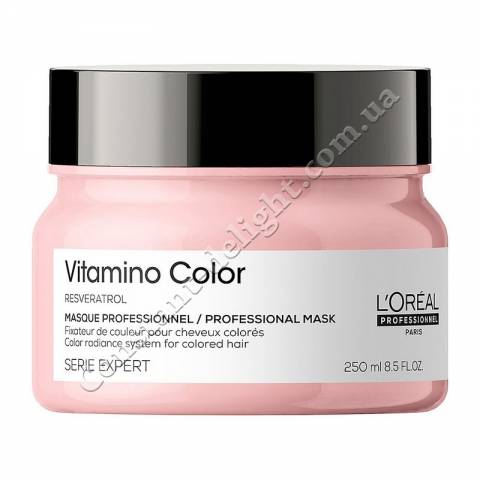 Маска для захисту і збереження кольору фарбованого волосся L'Oreal Professionnel Serie Expert Vitamino Color Resveratrol Mask 250 ml