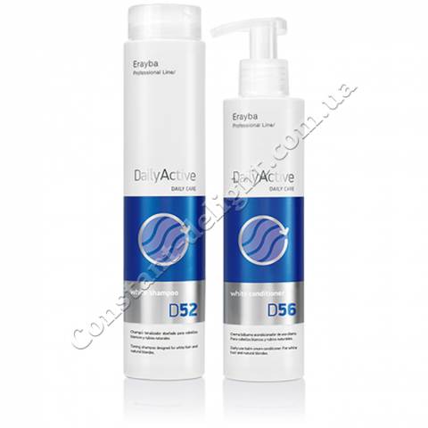 Набор Erayba White Factor D52,D56 для седых и осветленных волос (шампунь 250 ml + кондиционер 250 ml)