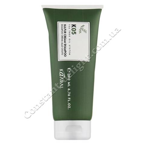 Трихологический крем-шампунь специализированный на основе серы Kaaral K05 Sulphur Cream Shampoo 200 ml