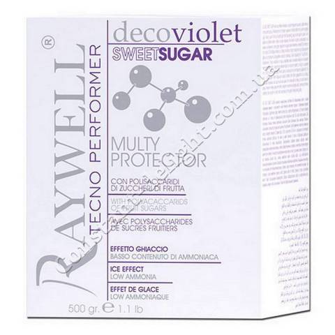 Фиолетовая пудра для обесцвечивания волос Raywell Deco Violet Sweet Sugar 500 g