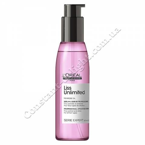 Розгладжує термозахисний масло для неслухняних волосся L'Oreal Professionnel Serie Expert Liss Unlimited Blow-Dry Oil 125 ml