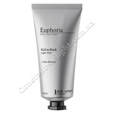 Гель для укладки волос легкой фиксации (черный) Dott. Solari Euphoria Gel In Black 100 ml