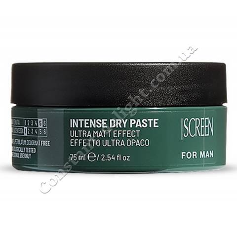 Глина моделює чоловіча для волосся з матовим ефектом сильної фіксації Screen For Man Ultra Matt Effect Intense Dry Paste 75 ml