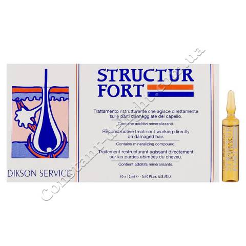 Ампулы для восстановления структуры волос Dikson Structur Fort 10x12 ml