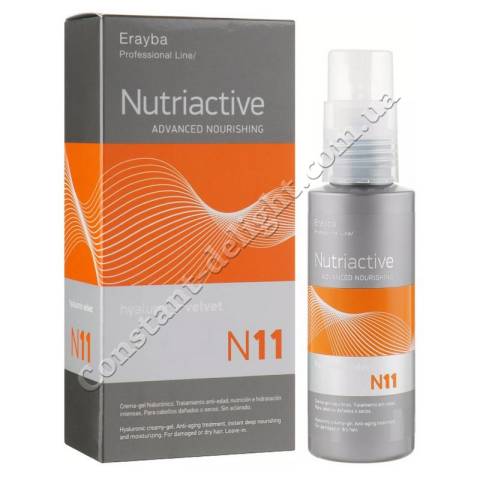 Інтенсивний живильний крем-гель для волосся з гіалуроновою кислотою Erayba Nutriactive Advanced Nourishing Hyaluronic Velvet N11, 100 ml