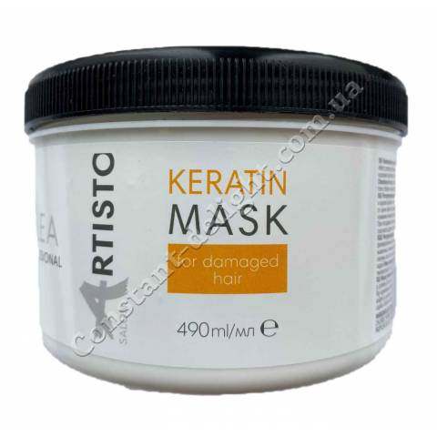 Восстанавливающая маска для поврежденных волос Elea Professional Artisto Salon Keratin Mask 490 ml