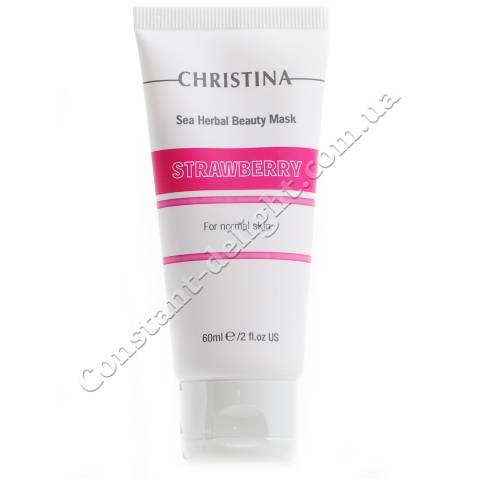 Полунична маска для нормальної шкіри Christina Sea Herbal Beauty Mask Strawberry 60 ml