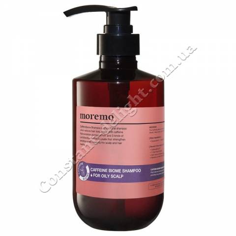 Кофеїн-биом шампунь проти випадіння волосся для жирної шкіри голови Moremo Caffeine Biome Shampoo For Oily Scalp 500 ml