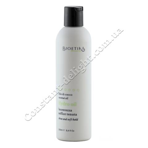 Кокосовое масло для блеска волос мягкой фиксации Bioetika Hydro Oil 250 ml