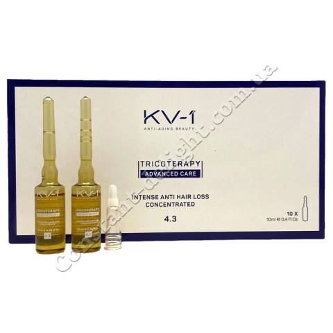 Концентрат в ампулах против выпадения волос 4.3 KV-1 Tricoterapy Intense Anti Hair Loss Concentrated 10x10 ml